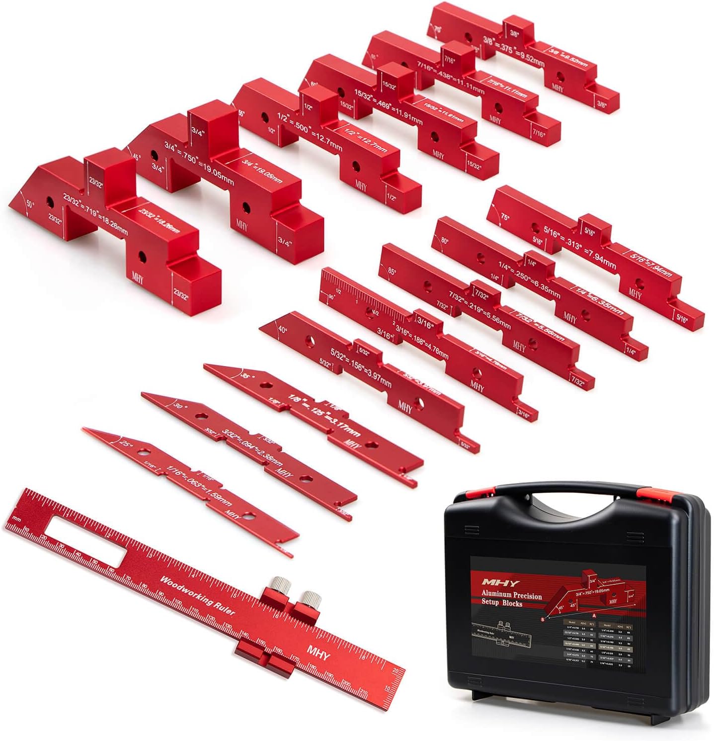 15 Bloques Mesa Aluminio 6061-T651 Carpintería