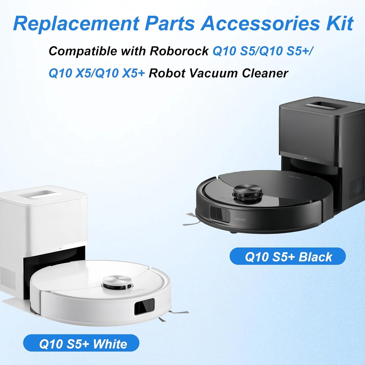 Kit 30 Pzas Repuesto Roborock Q10 Cepillos y Filtros HEPA