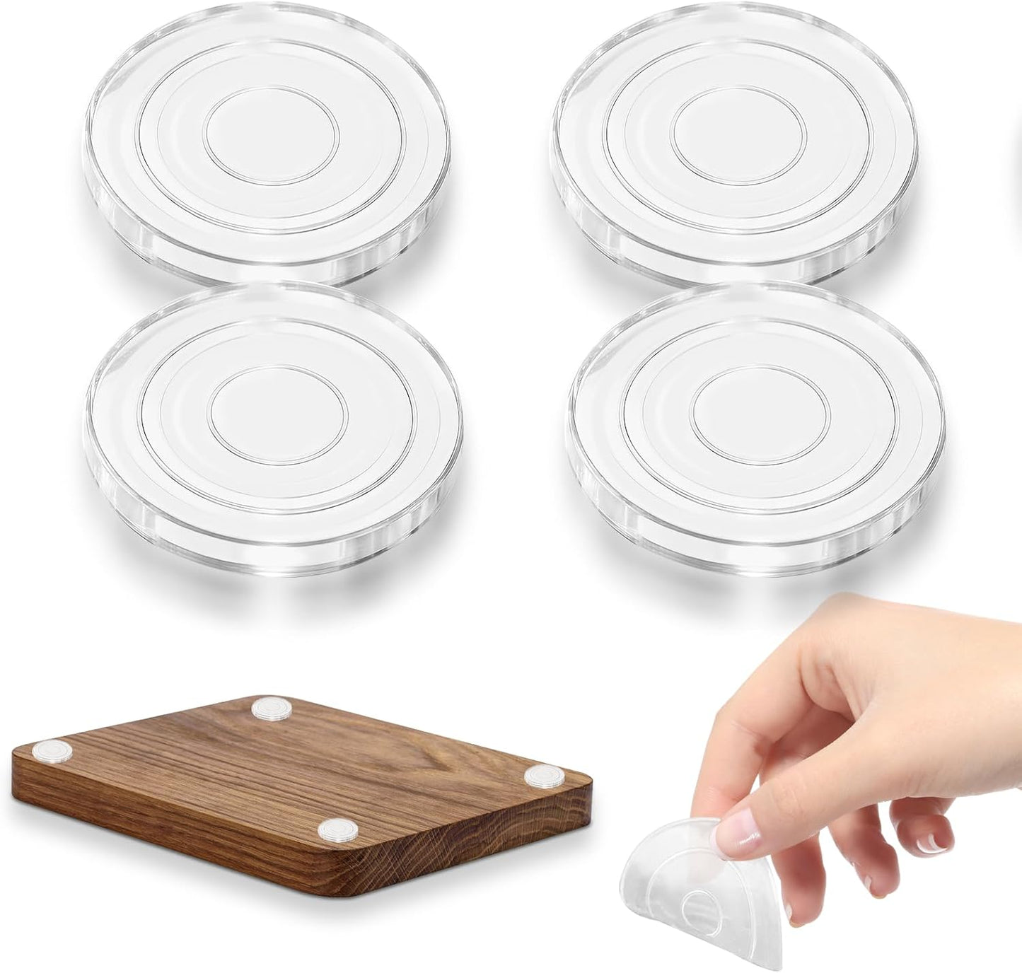 4 Pzas Almohadillas Antiderrap Silicona para Tabla Cortar