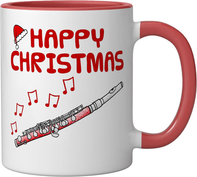 Taza cerámica para piccolo player navideño rojo/blanco