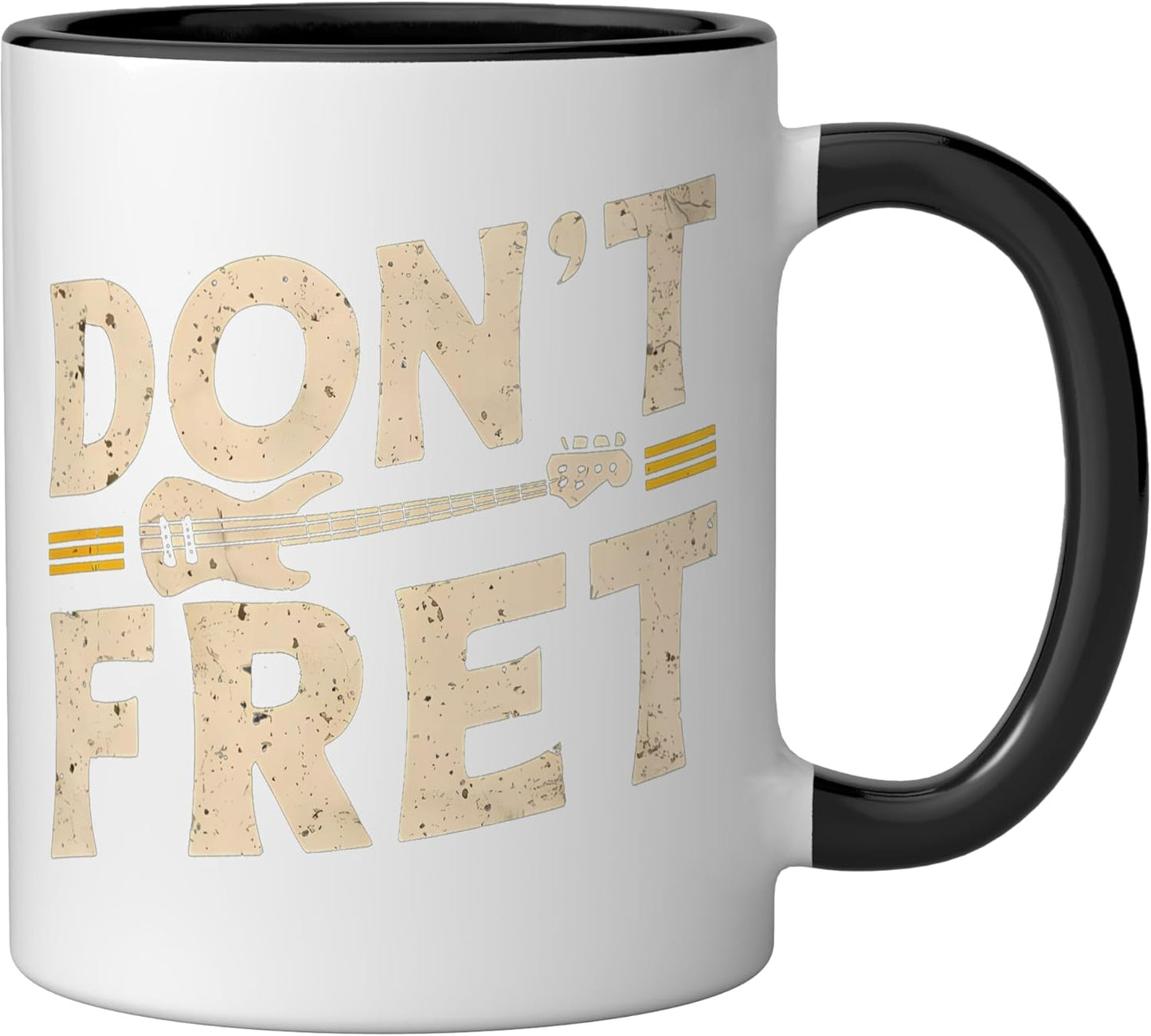 Taza Cerámica Dont Fret Negro/Blanco