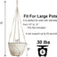 Perchas macramé 43pulg para macetas 12pulg cuerda algodón