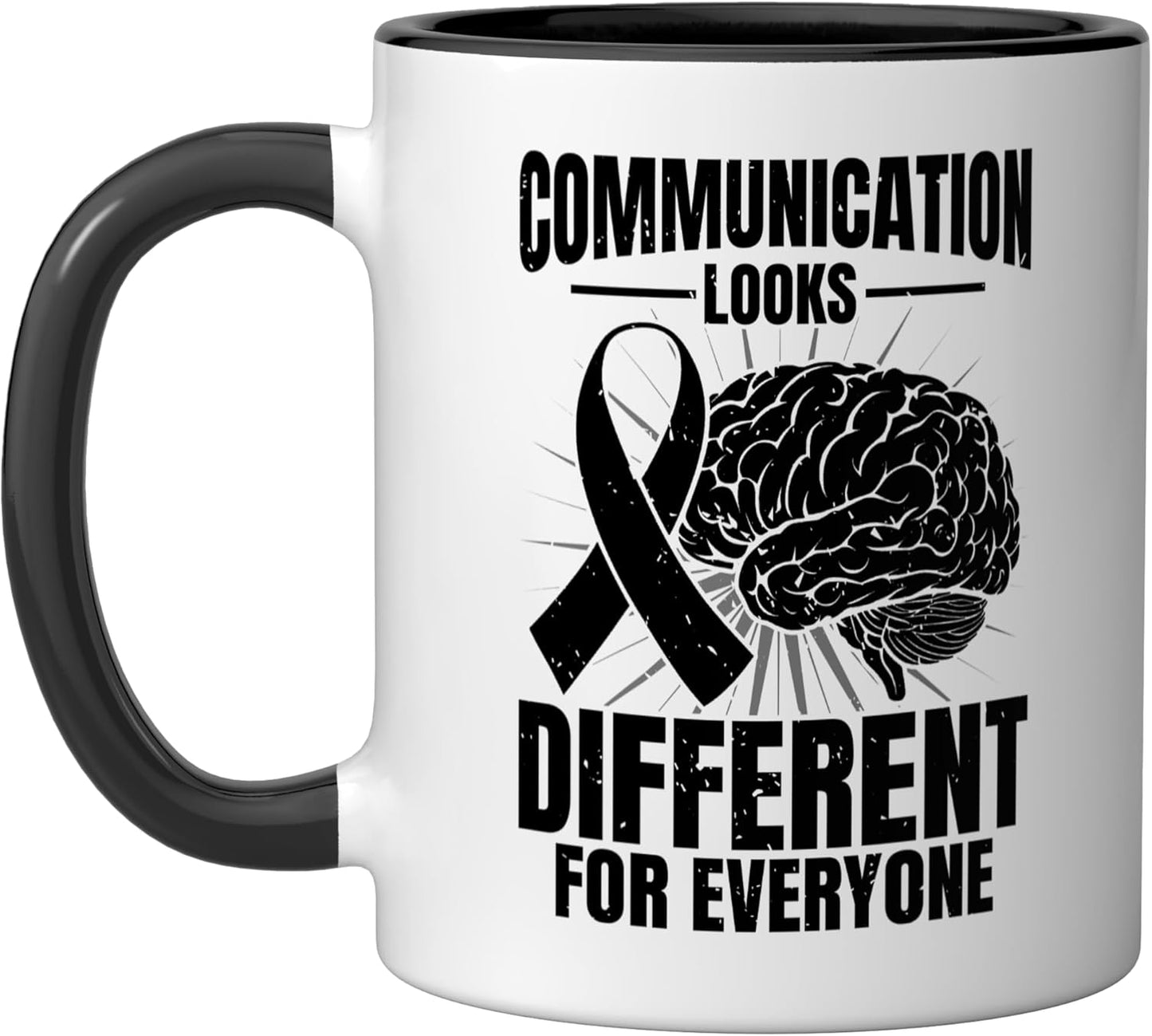 Taza cerámica Aphasia Warrior negra/blanca