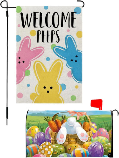Fundas magnéticas Pascua tamaño estándar con bandera jardín set 2