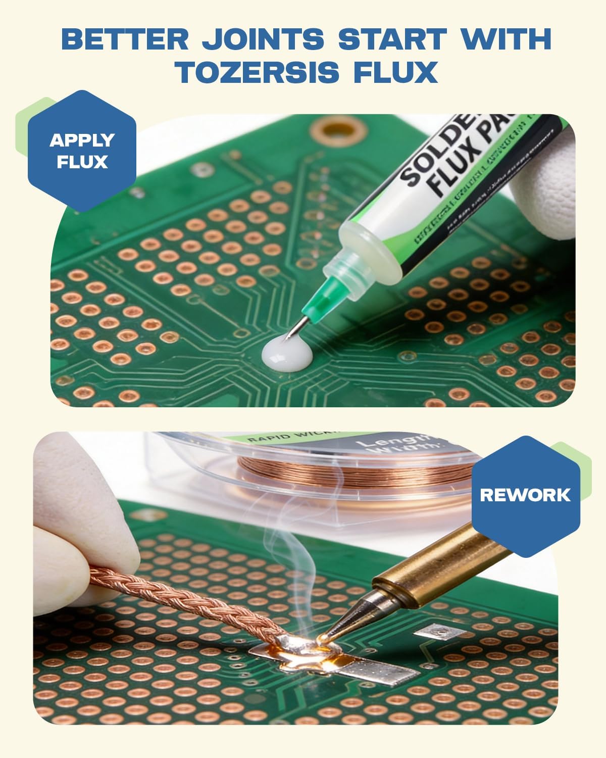 Pasta fundente sin plomo para soldadura PCB SMD paquete 4