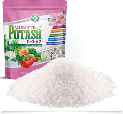 Fertilizante MOP Potasio 0-0-62 para plantas y jardines