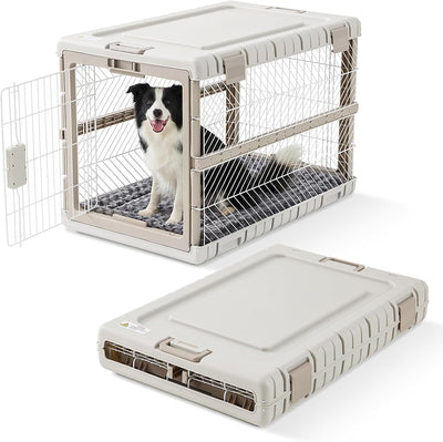 Jaula plegable perros grandes 36pulg con ruedas y asas