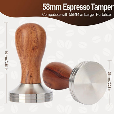 Kit manipulación espresso madera con almohadilla