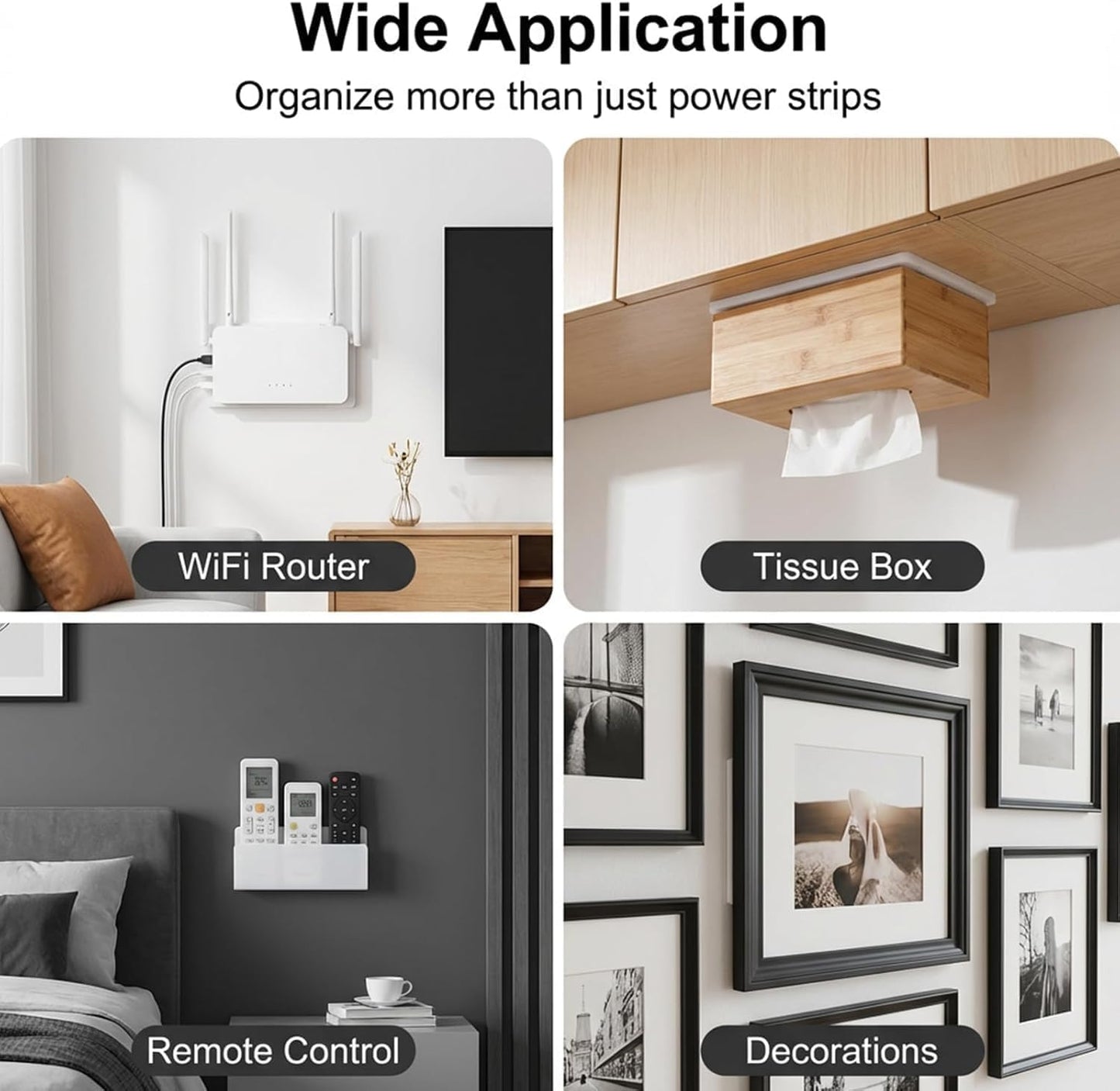 10 Soportes Adhesivos Regleta Deslizante Pared