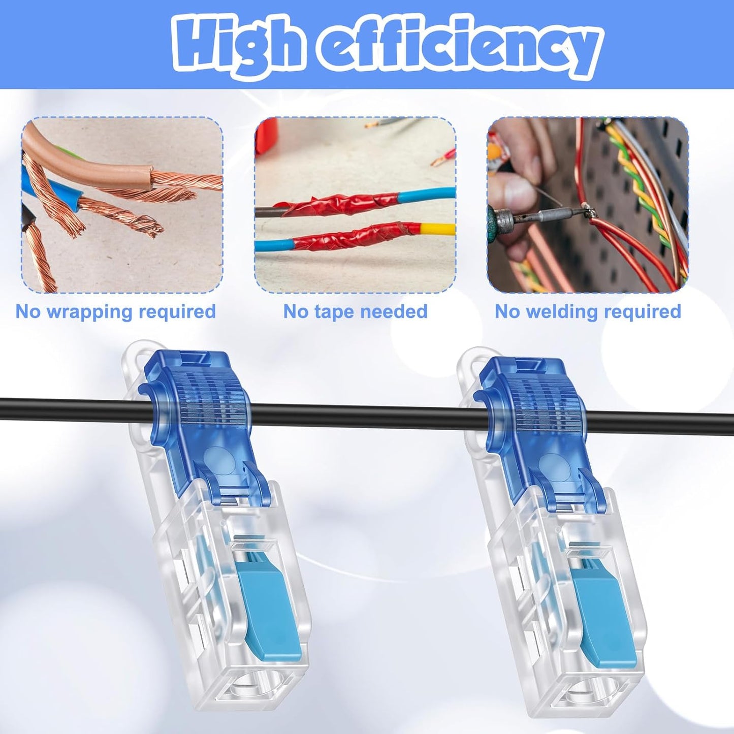 Conectores T para alambres 20-14 AWG 1 pulgada push-in
