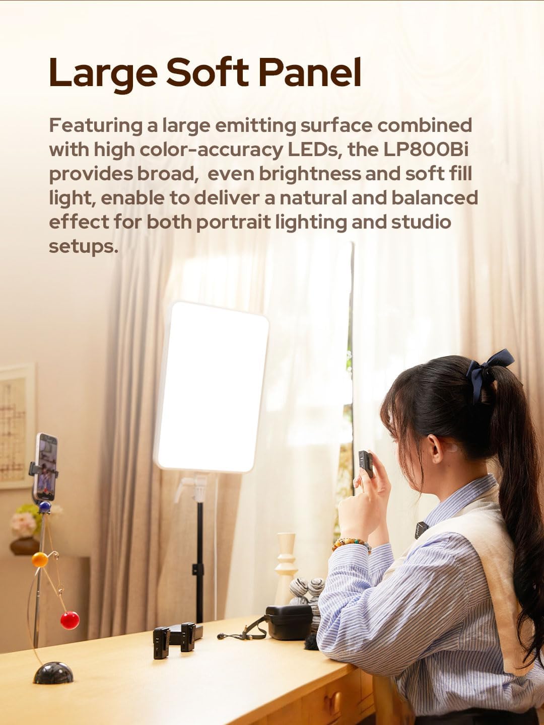 Panel luz LED 85W 28pulg bicolor 2800K-6500K control app