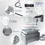 Freidora eléctrica acero inox 11.6qt con cesta y tapa desmontables