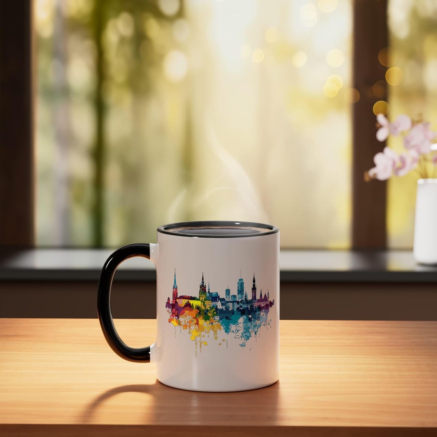 Taza Cerámica Negro/Blanco