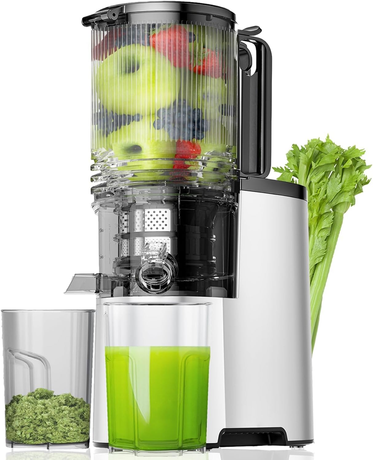 Extractor Jugos Prensa Frío 5.8pulg 400W Plateado