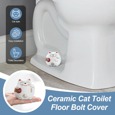 Cubierta cerámica perno inodoro gato decorativa baño