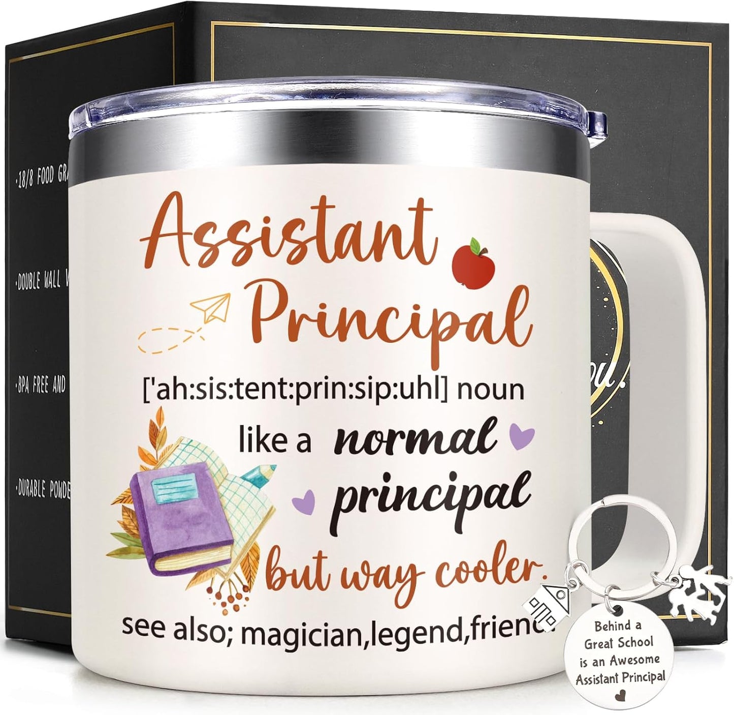 Taza 14oz con llavero regalo asistente director