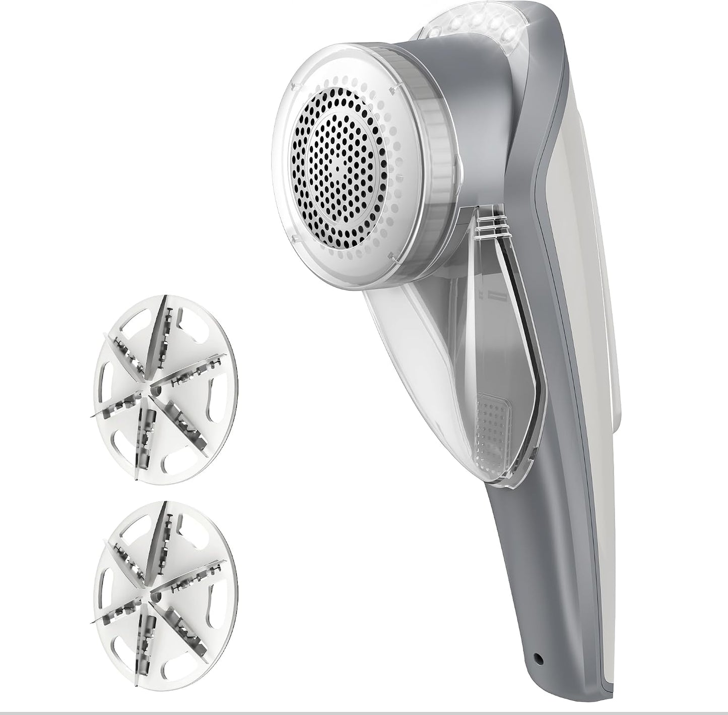 Afeitadora tela 2 vel. luces LED 6 hojas crema/gris