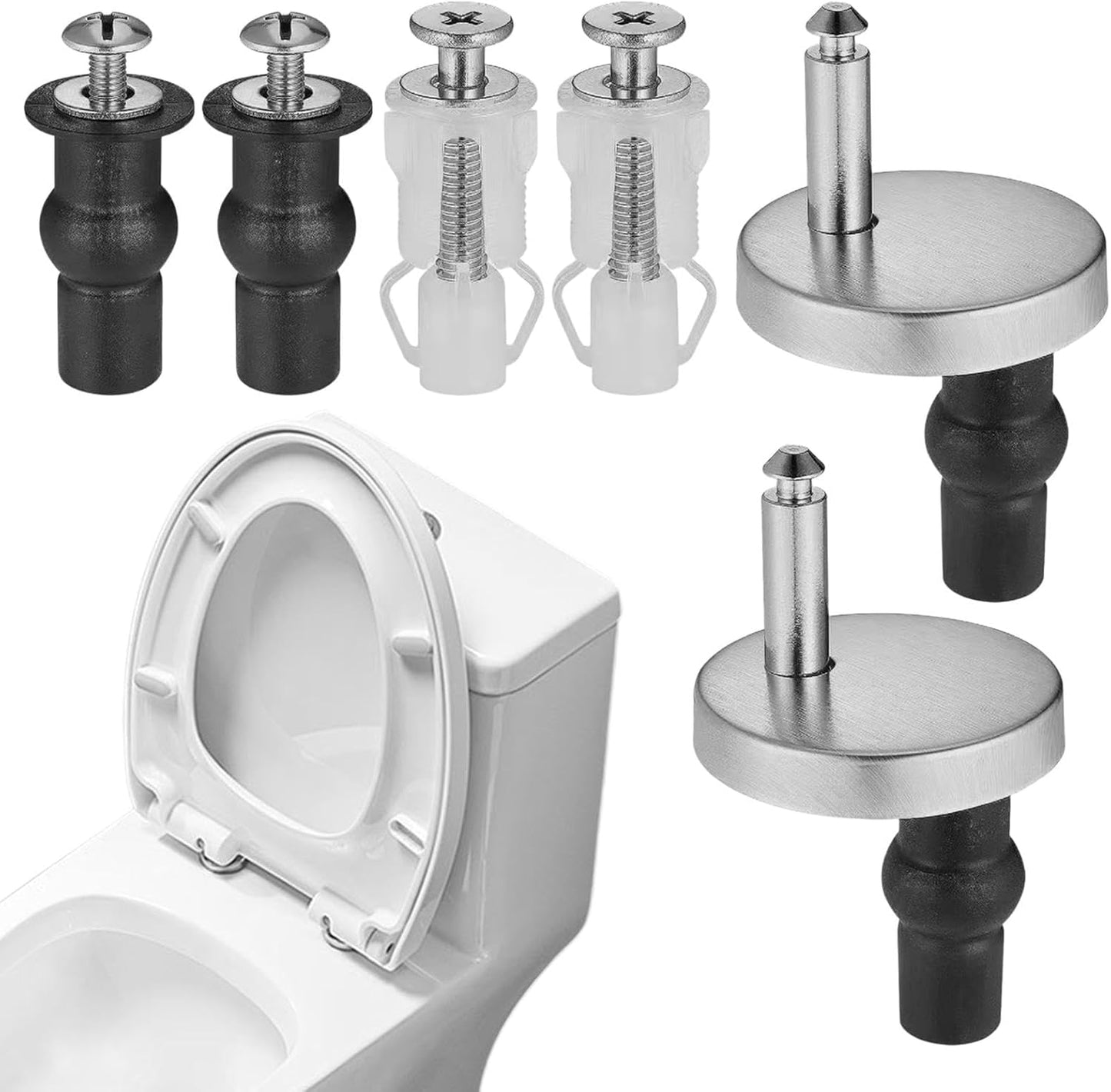 6 Pzas Pernos Universales para Asiento Inodoro Acero Inox