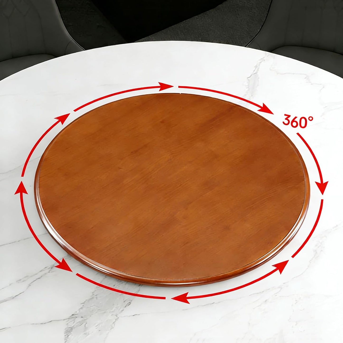 Mesa giratoria madera 31.5pulg para cocina comedor decoración