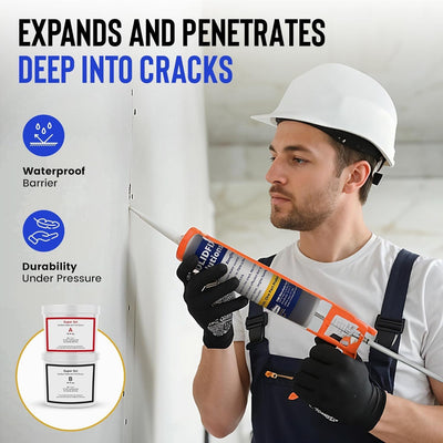 Kit reparación grietas sótano cimientos inyección uretano