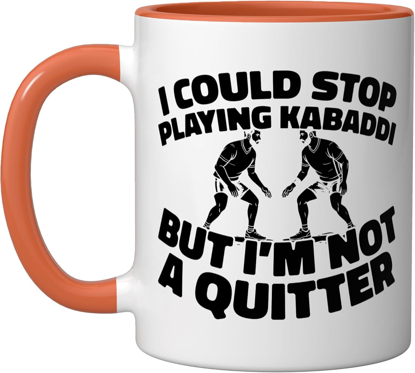 Taza Cerámica Juego Kabaddi Naranja/Blanco