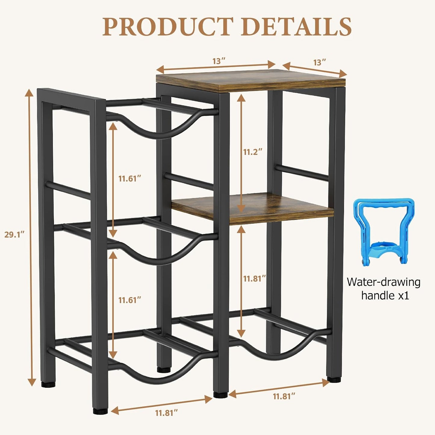 Soporte jarra agua 5gal antideslizante hogar oficina