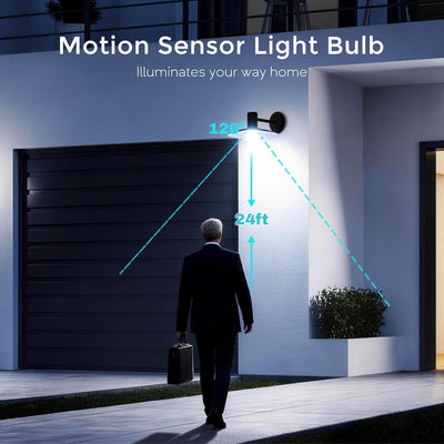 Bombilla LED E26 con sensor movimiento 12W interior exterior