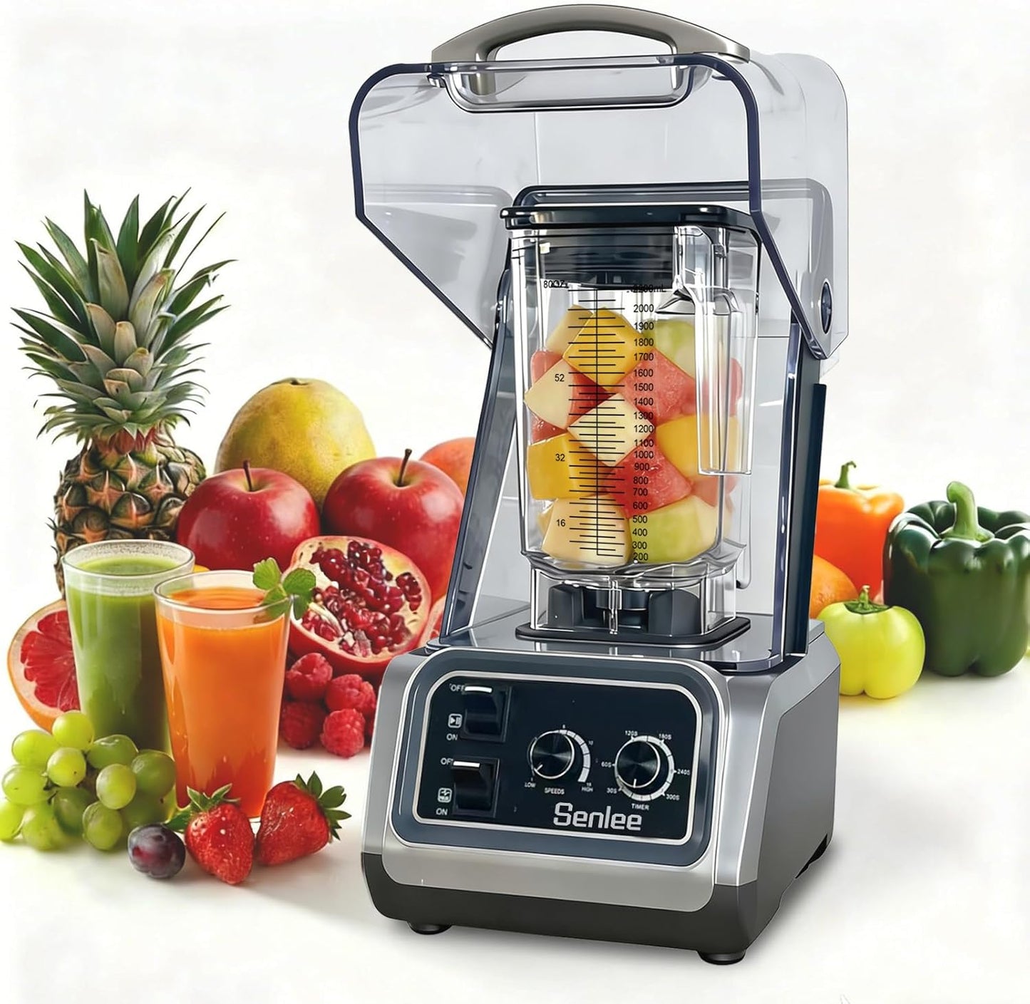 Licuadora comercial 2200W jarra 80oz acero inox