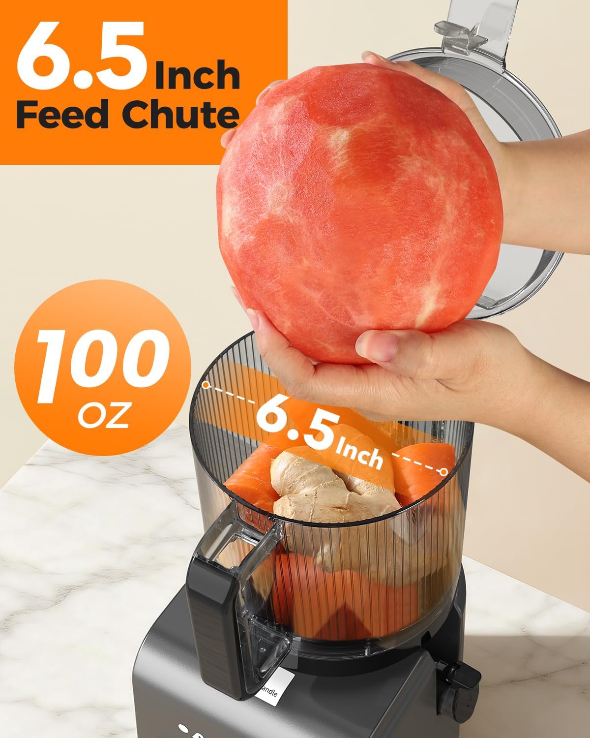 Exprimidor 6.5pulg 3en1 para sorbete y leche de nuez sin BPA