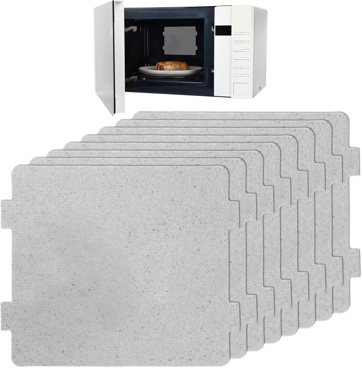 8 fundas guía ondas microondas tostadora 4.65x3.94pulg plateado