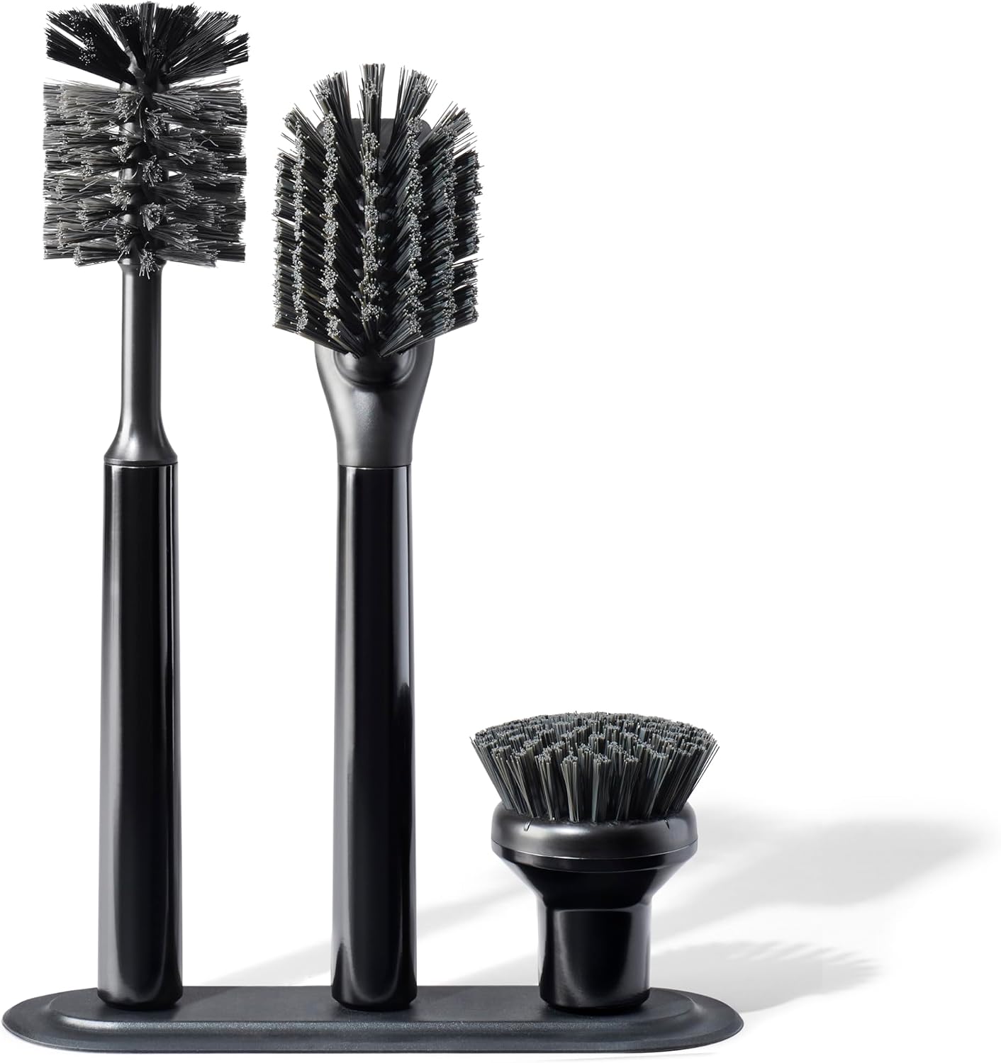 Juego cepillos iónicos acero inox cabezales reemplazables negro