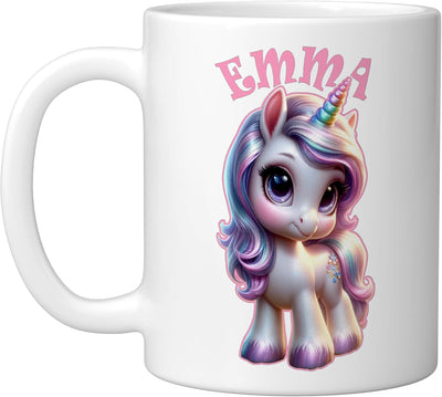 Taza cerámica para niña con diseño unicornio Emma