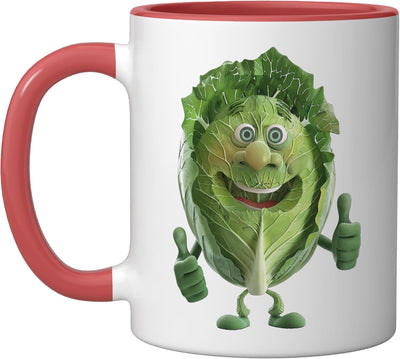 Taza Cerámica Roja/Blanca
