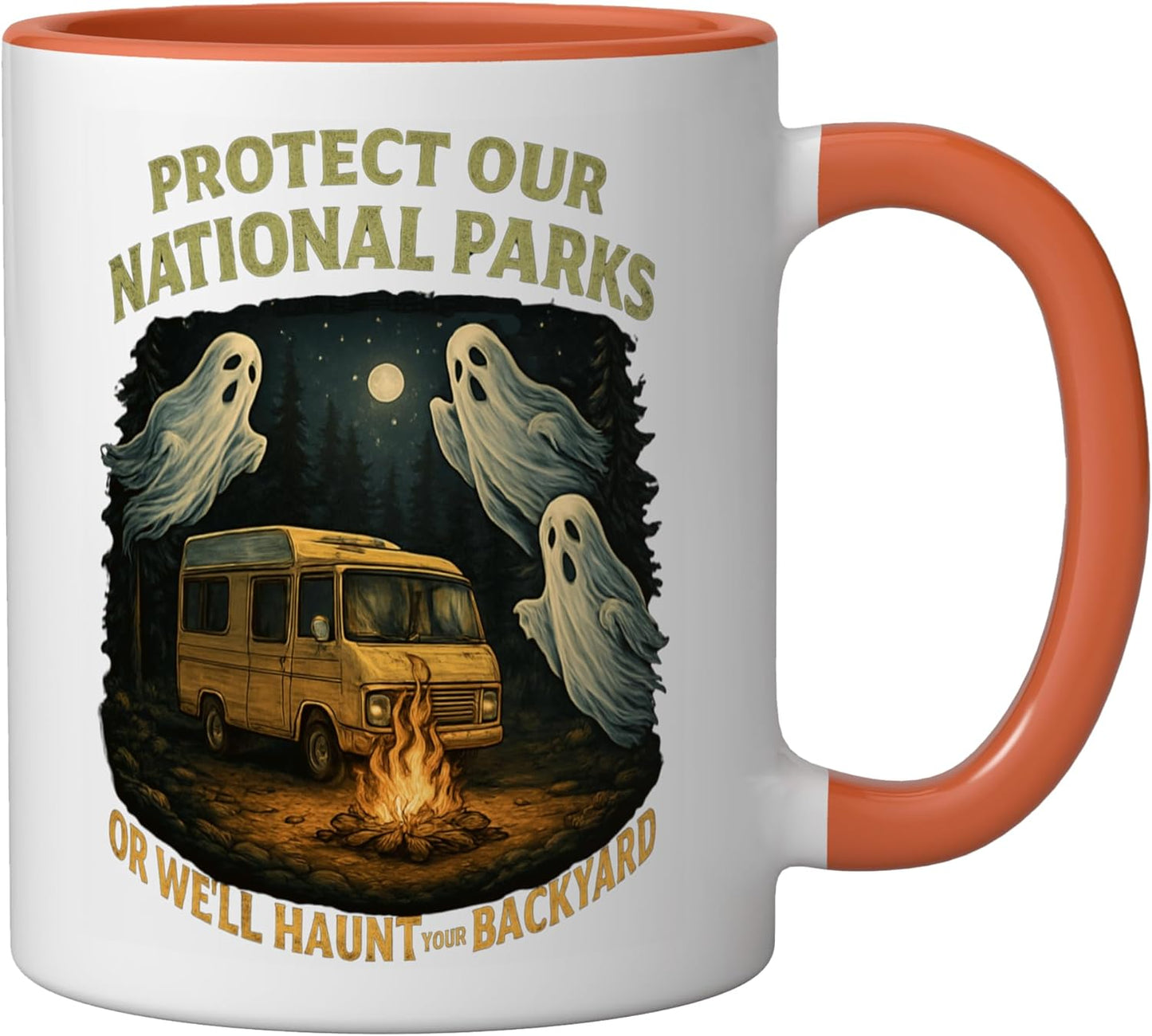 Taza Cerámica Protege Parques Nacionales Fantasma Jardín