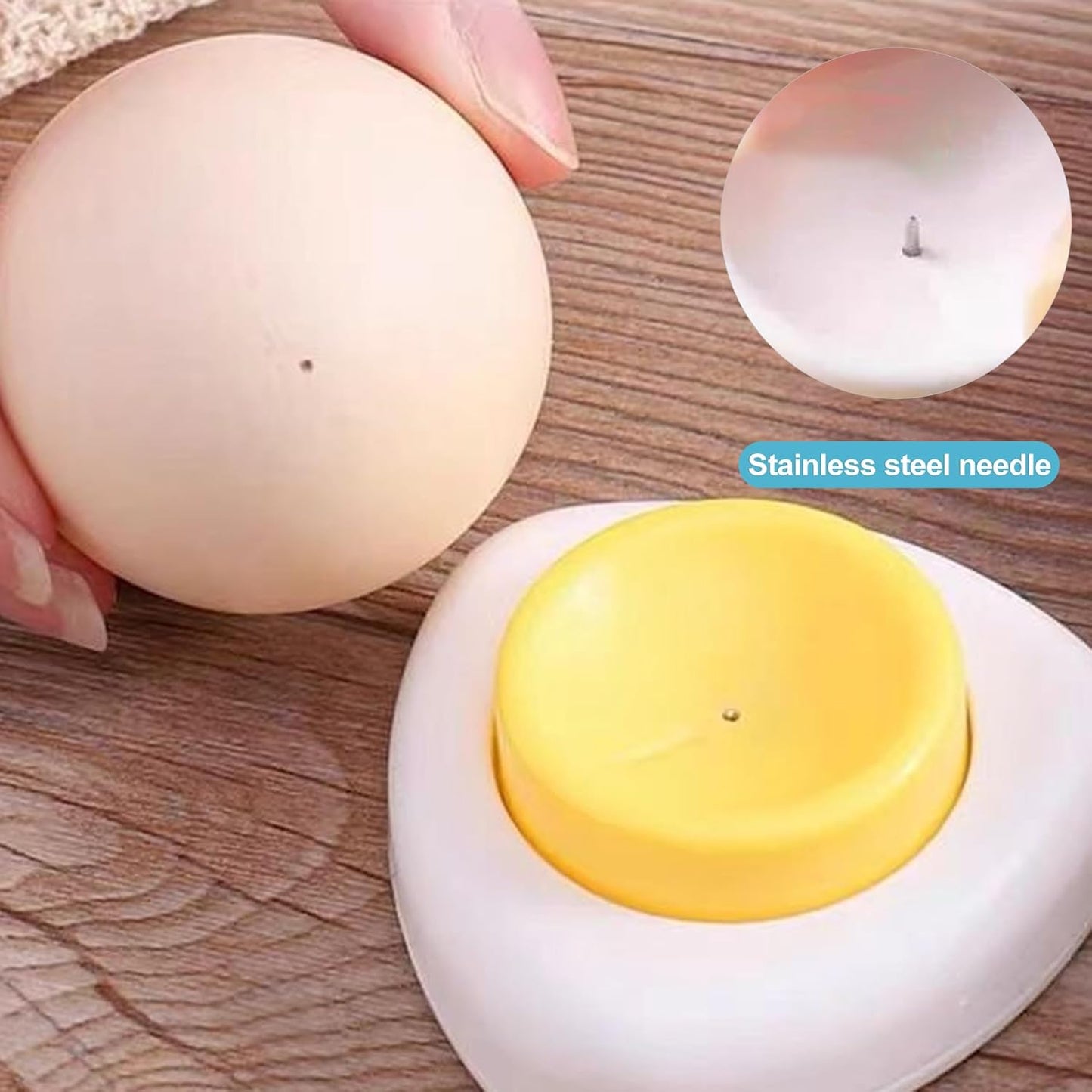 Piercedor de huevos de acero inoxidable CoguZed para huevo cocido