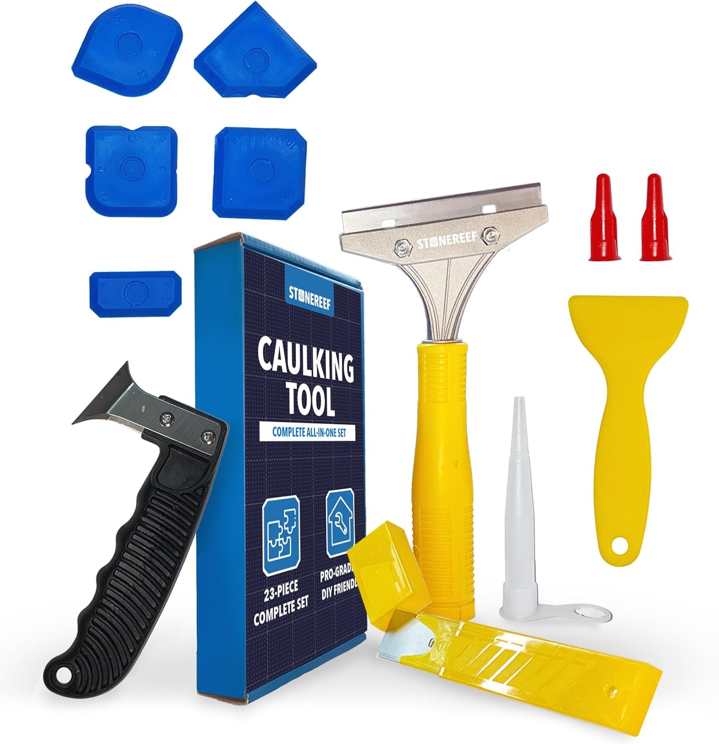 Kit calafateo 23 pzas acero inox cuchillas repuesto