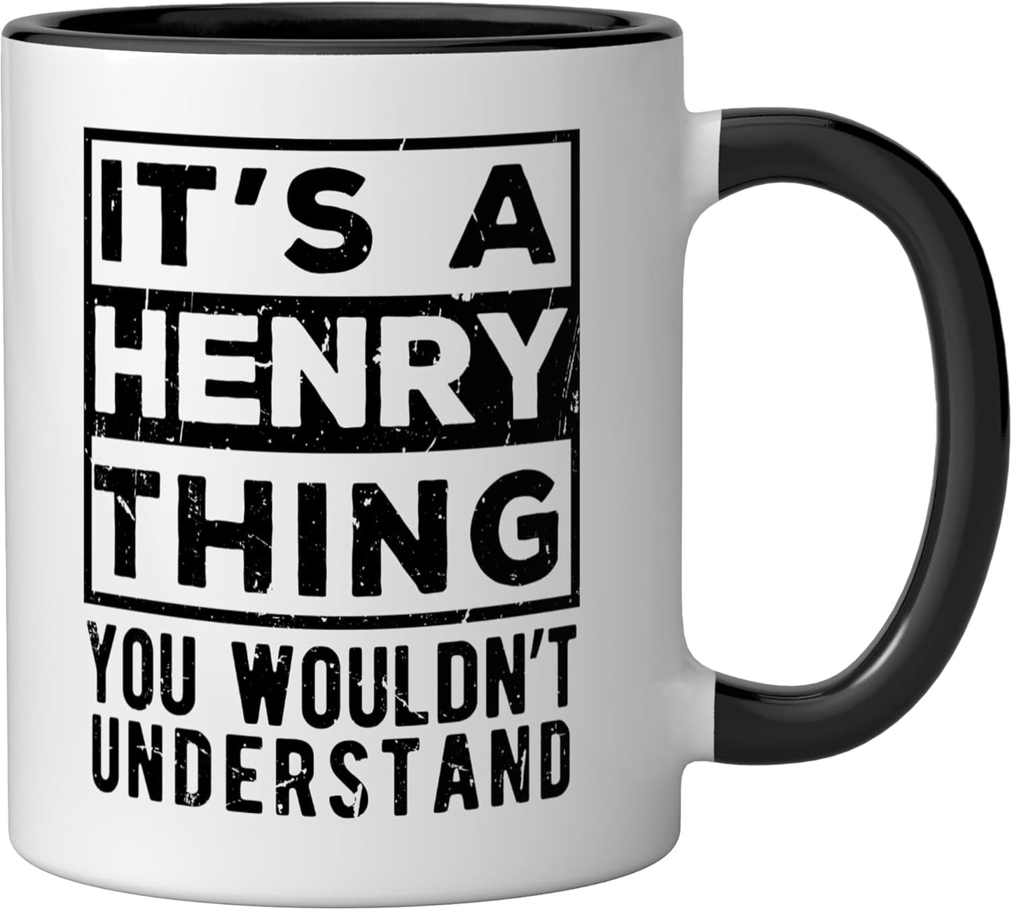 Taza cerámica Its a Henry Thing You Wouldn't Understand Funny Name Quote Negro/Blanco