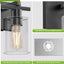 Lámpara tocador baño 5 luces negras vidrio grueso 37pulg moderna