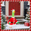Traje ganso Navidad disfraz Papá Noel 23pulg verde