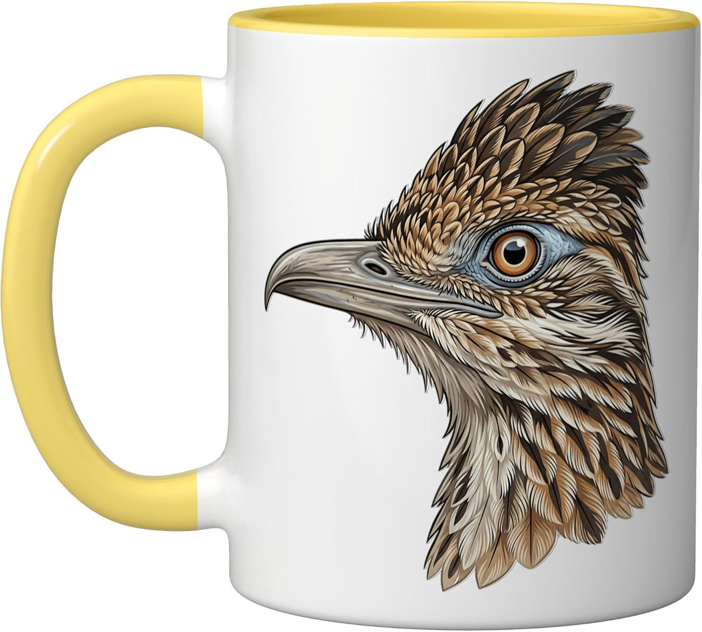 Taza Cerámica Diseño Amarillo/Blanco