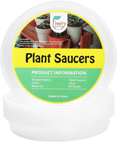 8 Pzas Bandejas Goteo 5pulg Plástico Resistente para Plantas