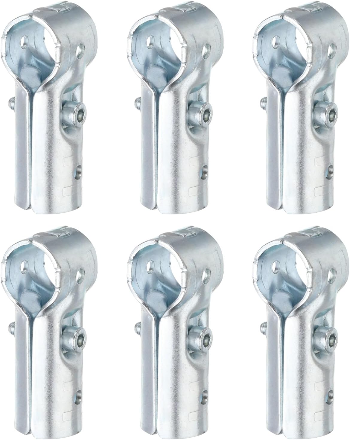 6 Abrazaderas Riel Extremo Conducto 1pulg Acero Carbono Forma T