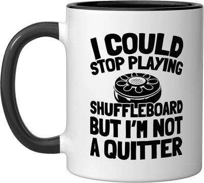 Taza Cerámica Juego Pucks Estrategia Negro/Blanco