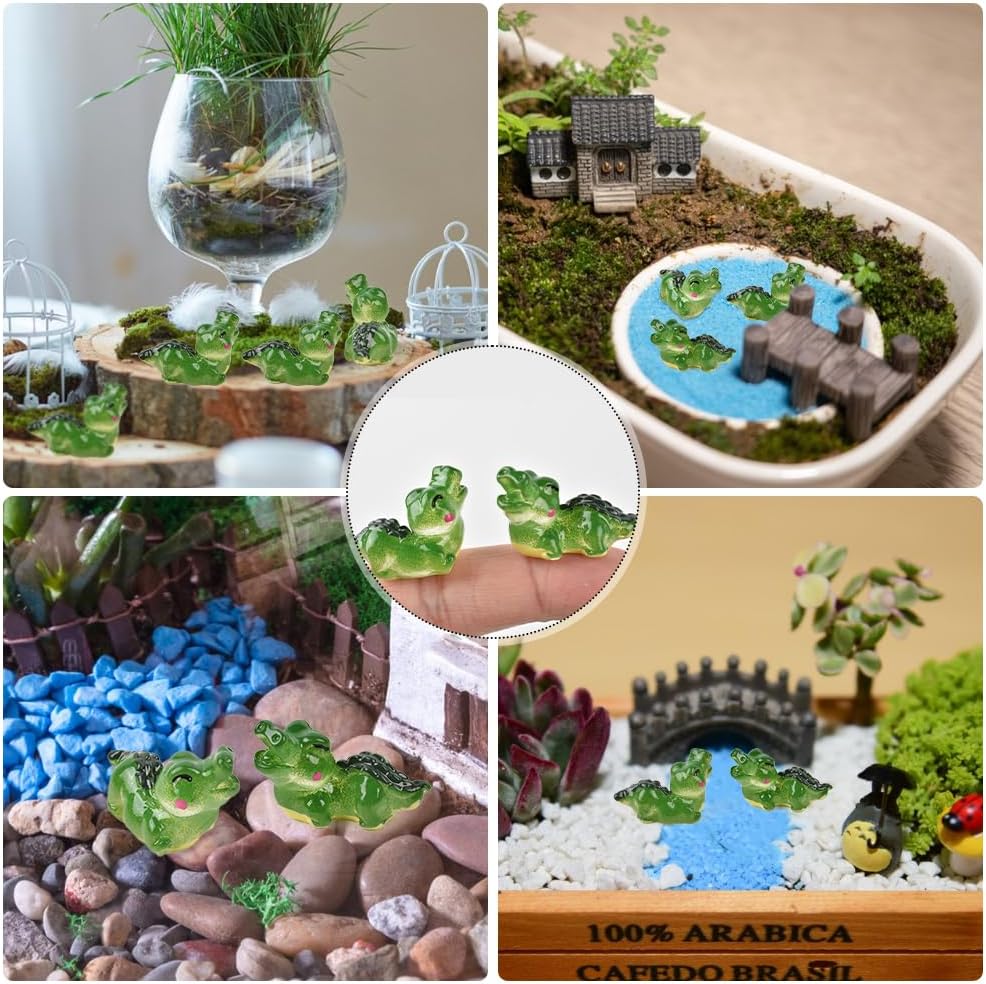Figuras cocodrilos miniatura 30uds decoración manualidades