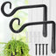 Ganchos metal para plantas colgantes 6pulg set 2