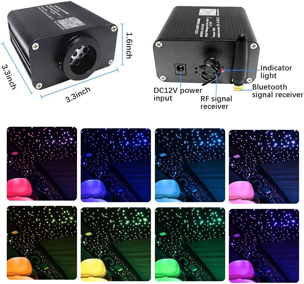 Kit luces estrella RGBW 16W con sensor sonido control remoto