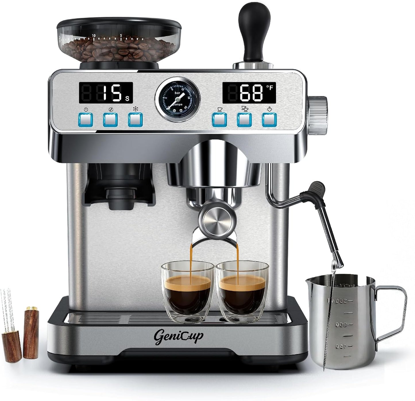 Cafetera Espresso Todo en Uno 20 Bar Control Temperatura