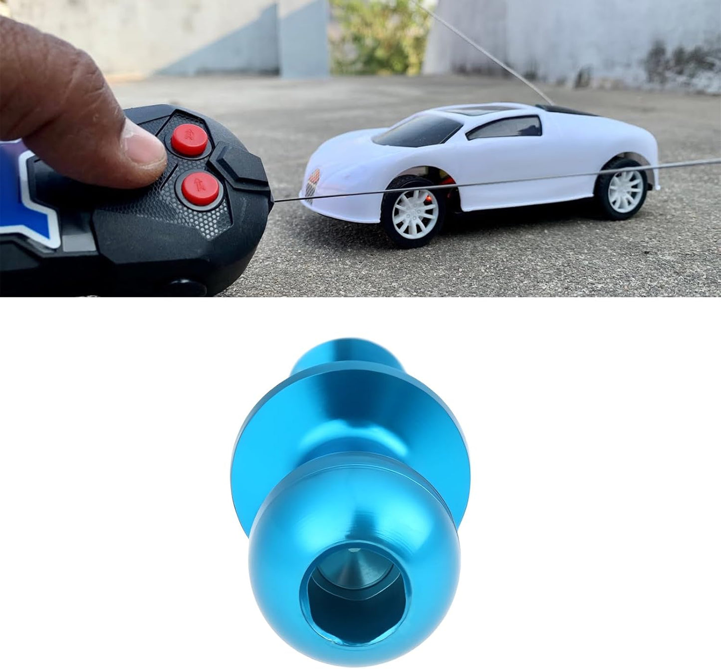 20 Pzas Cabeza Bola Aluminio Azul M3 para Coche RC Ta-Miya