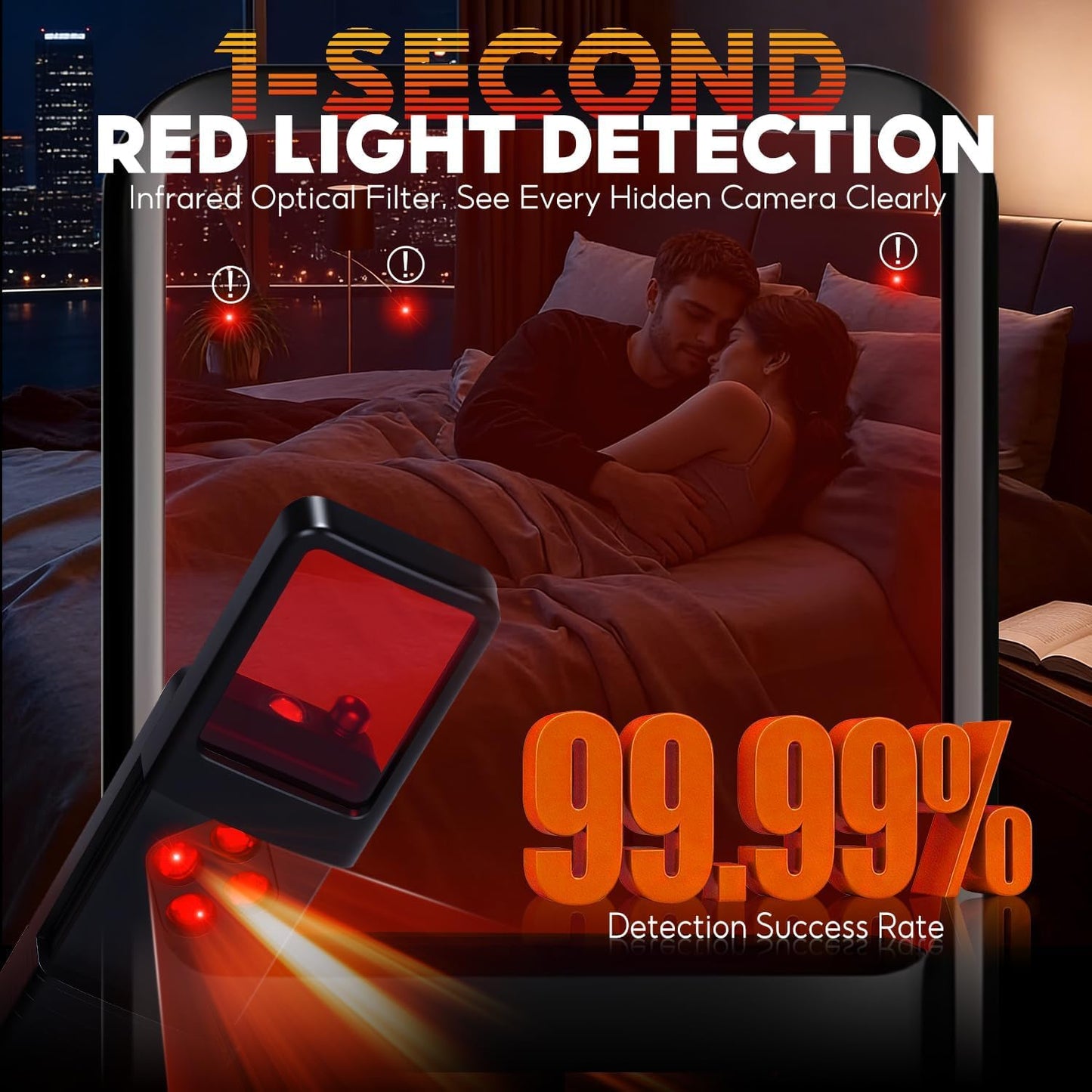 Detector cámaras ocultas señal inalámbrico coche oficina