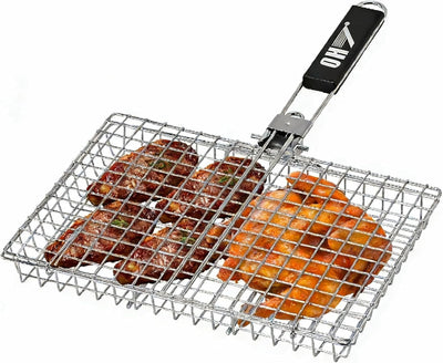 Cesta parrilla acero inox 12.6x8.8pulg con bolsa almacenamiento